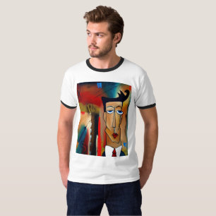 Camiseta ringer básica para hombre