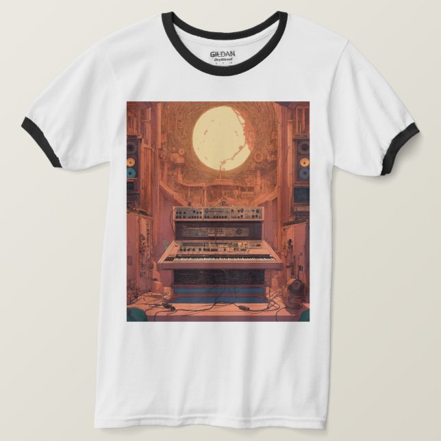 Camiseta ringer básica para hombre (Anverso del diseño)