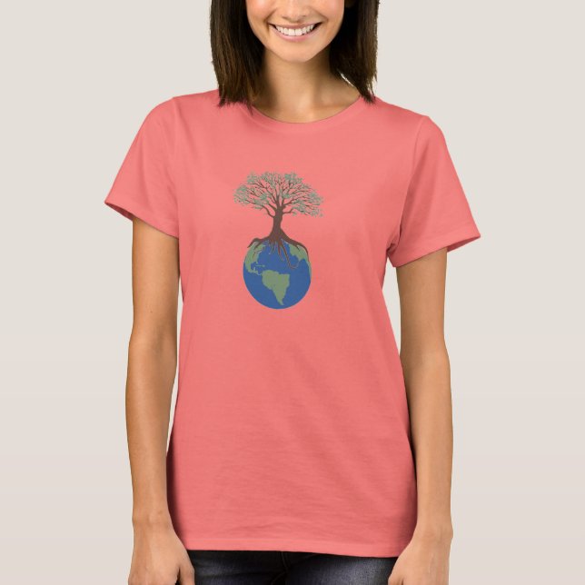 Camiseta Ringer de "El árbol de las damas de la vida" (Anverso)