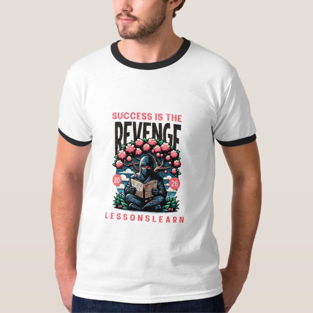CAMISETA RINGER LECCIONES DE VENGANZA DE ÉXITO PAR (Anverso)