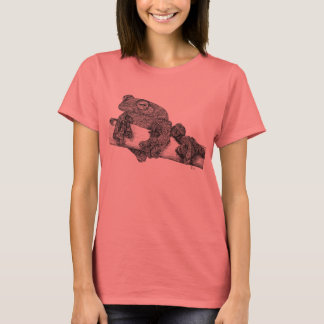 Camiseta Ringer T de las damas de rana voladora