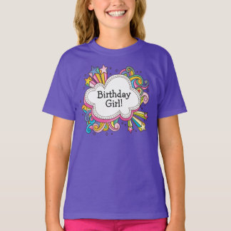 Camiseta Ringer T-Shirt, Chica de cumpleaños de Funky Cloud