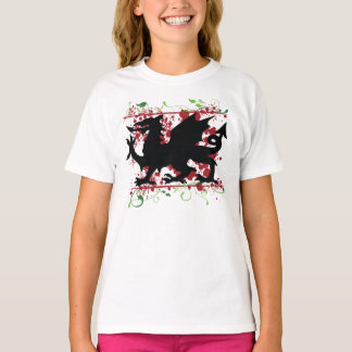 Camiseta Ringer T-Shirt, Chica del Dragón galés