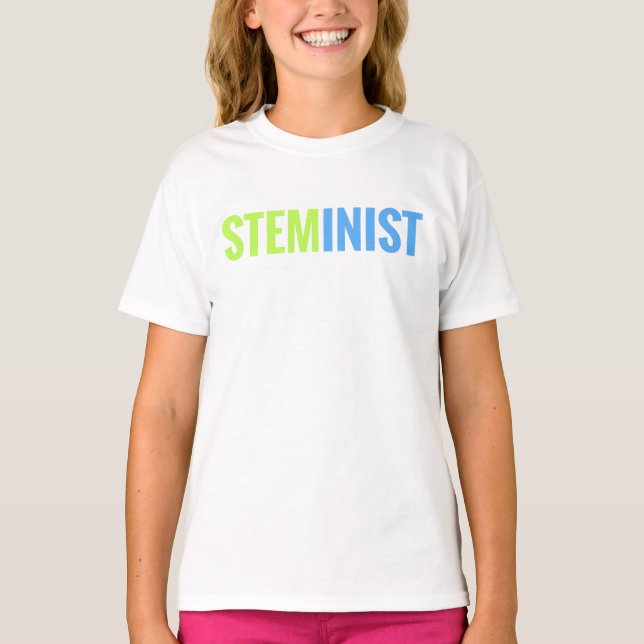 Camiseta Ringer Tee de Chicas STEMinist (Anverso)
