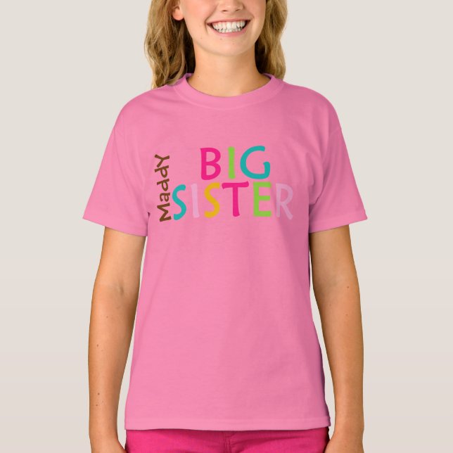 Camiseta Ringer Tee Shirt, Chicas Hermanas Grandes Personal (Anverso)