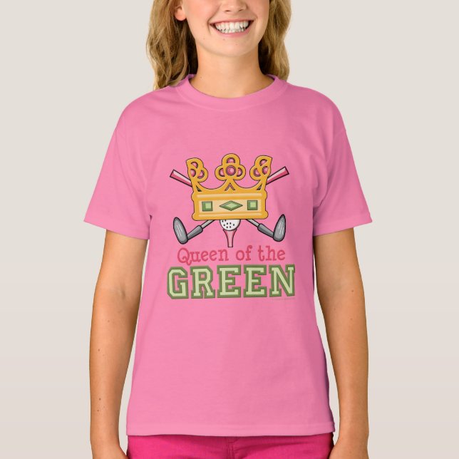 Camiseta Ringer Tee Shirt, la reina del golf verde (Anverso)