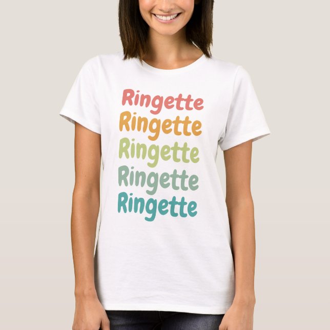 Camiseta Ringette Cute Retro Ringette Player Regalos (Anverso)