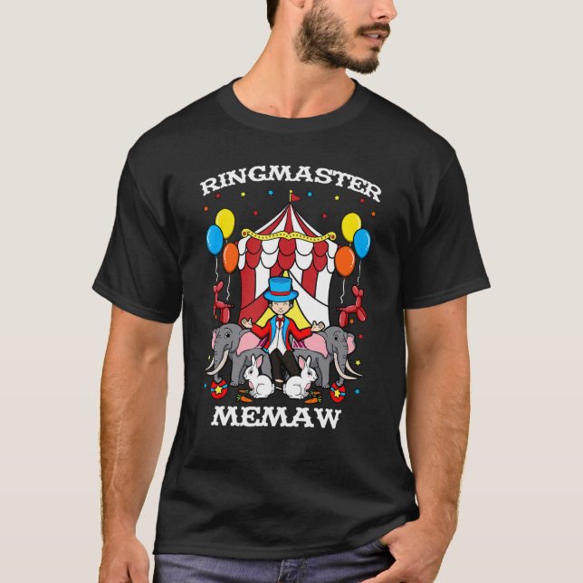 Camiseta Ringmaster Memaw Circus Ringader Gra (Anverso)