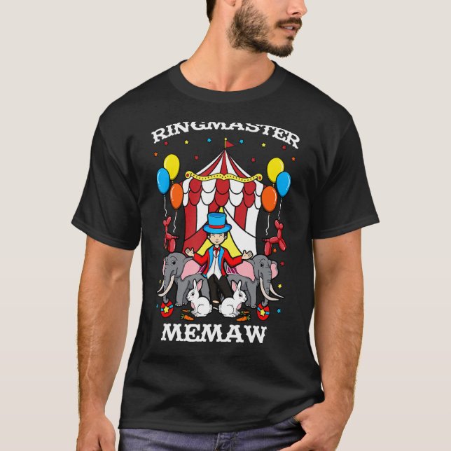 Camiseta Ringmaster Memaw Circus Ringader Gra (Anverso)