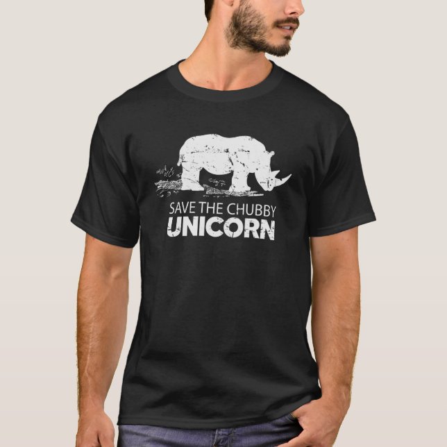 Camiseta Rinoceronte animal salva el rinoceronte de los uni (Anverso)