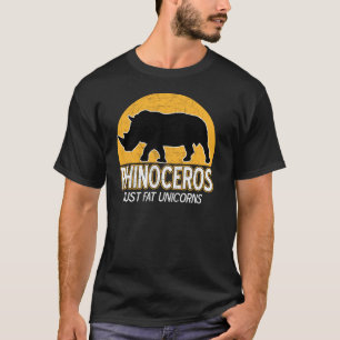 Camiseta Rinoceronte - apenas unicornios gordos