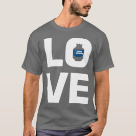 Camiseta Rinoceronte azul "amor" masculino