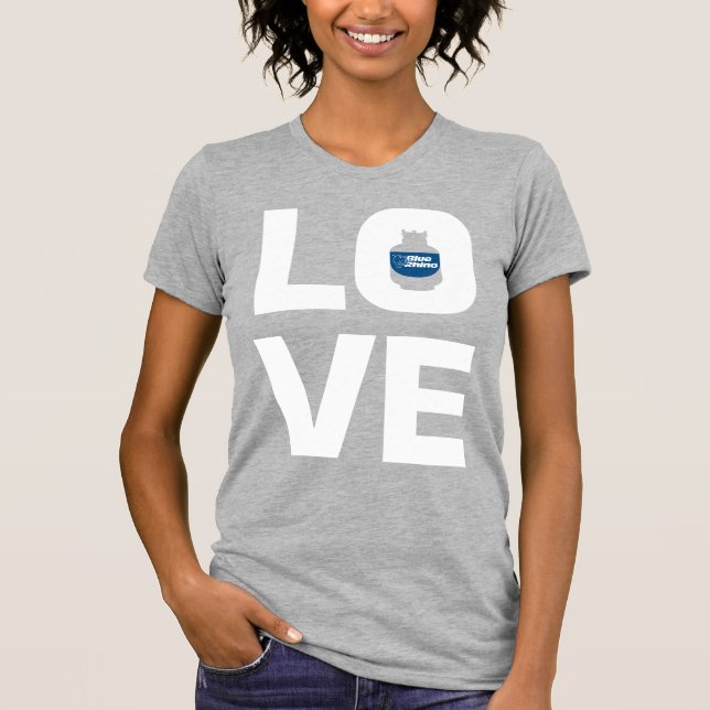 Camiseta Rinoceronte azul "amor" mujeres (Anverso)