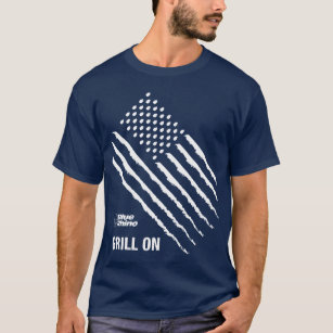 Camiseta Rinoceronte azul "Bandera estadounidense: asador" 