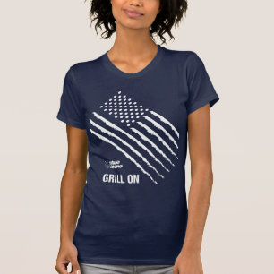 Camiseta Rinoceronte azul "Bandera estadounidense: asador"