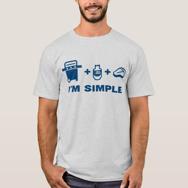 Camiseta Rinoceronte azul "Soy simple" de los hombres (Anverso)