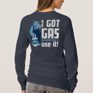 Camiseta Rinoceronte azul "Tengo gas" Manga larga