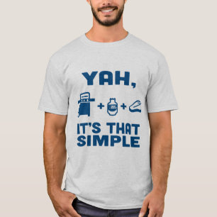 Camiseta Rinoceronte azul "Ya, es tan simple" masculino