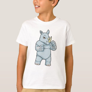 Camiseta Rinoceronte como boxeador en boxeo