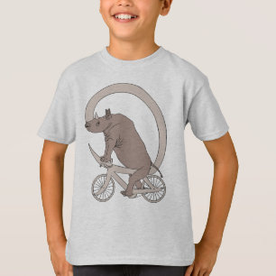 Camiseta Rinoceronte Con Bicicleta De Cuerno