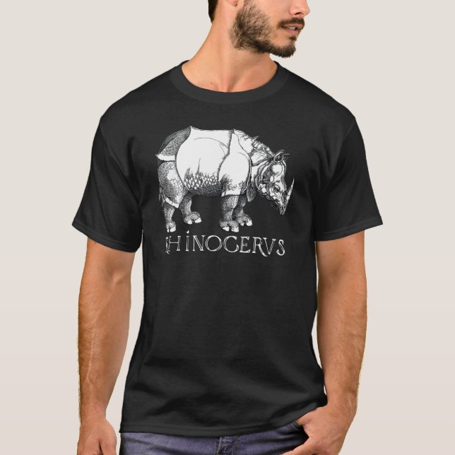 Camiseta Rinoceronte de impresión antigua Albrecht Durer (Anverso)