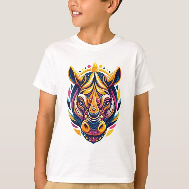 Camiseta Rinoceronte de safari eléctrico (Anverso)