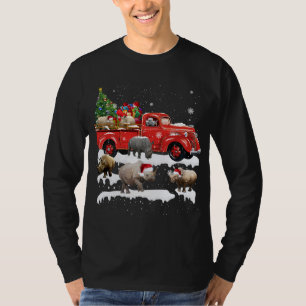 Camiseta Rinoceronte en camión rojo Feliz Navidad navideña