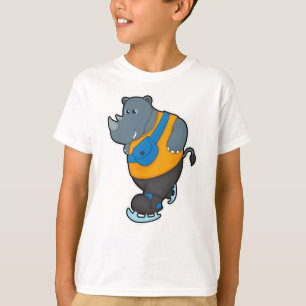 Camiseta Rinoceronte en patinaje sobre hielo con bolso Slin
