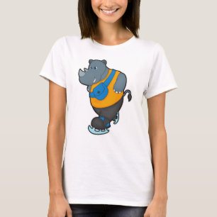 Camiseta Rinoceronte en patinaje sobre hielo con bolso Slin