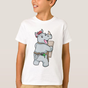Camiseta Rinoceronte en pintura con colores