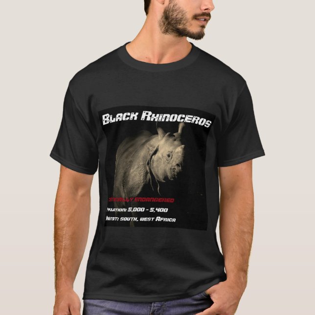 Camiseta rinoceronte negro (Anverso)