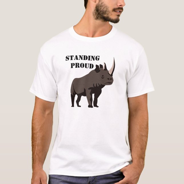 Camiseta Rinoceronte negro con orgullo (Anverso)
