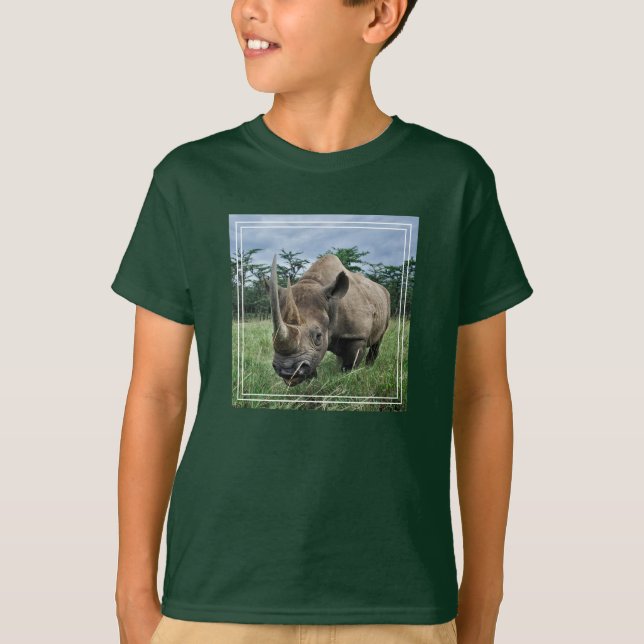 Camiseta Rinoceronte negro | Kenia (Anverso)
