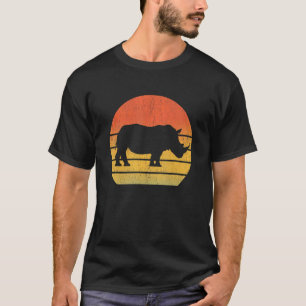 Camiseta Rinoceronte retro animal salvaje de los años 60