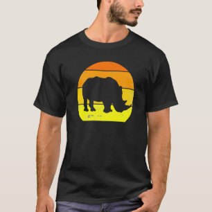 Camiseta Rinoceronte retro rinoceronte rinoceronte animal 6