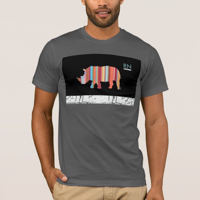 Camiseta rinoceronte / rinno / rinoceronte fresco (Anverso)