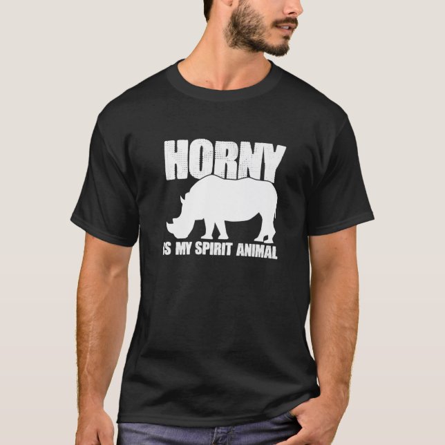 Camiseta Rinoceronte rinoceronte rinoceronte divertida bata (Anverso)