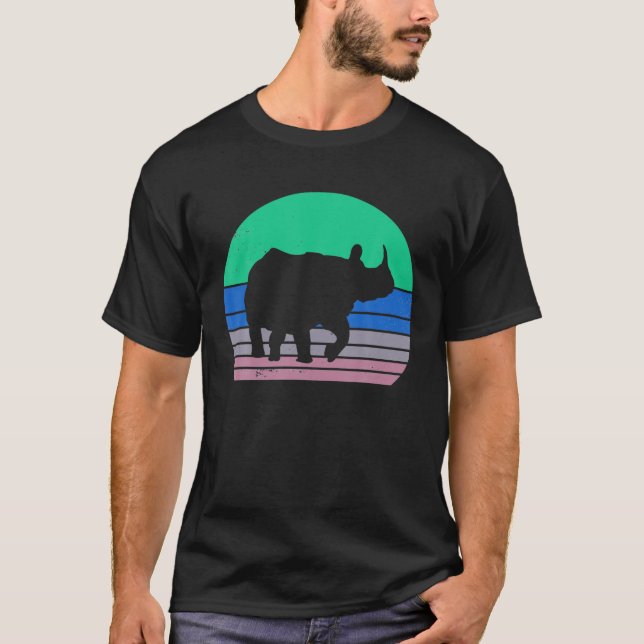 Camiseta Rinoceronte rinoceronte vintage rinoceronte natura (Anverso)
