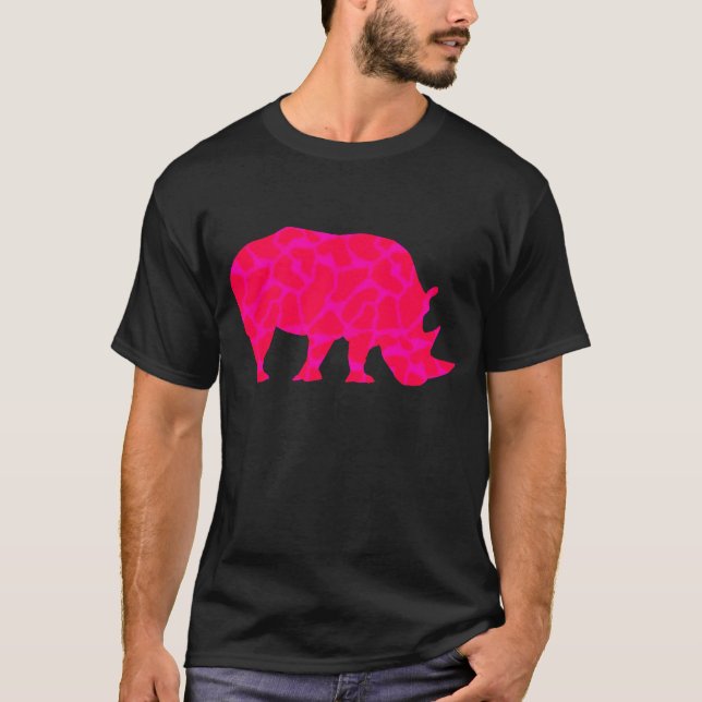 Camiseta Rinoceronte rosado (Anverso)