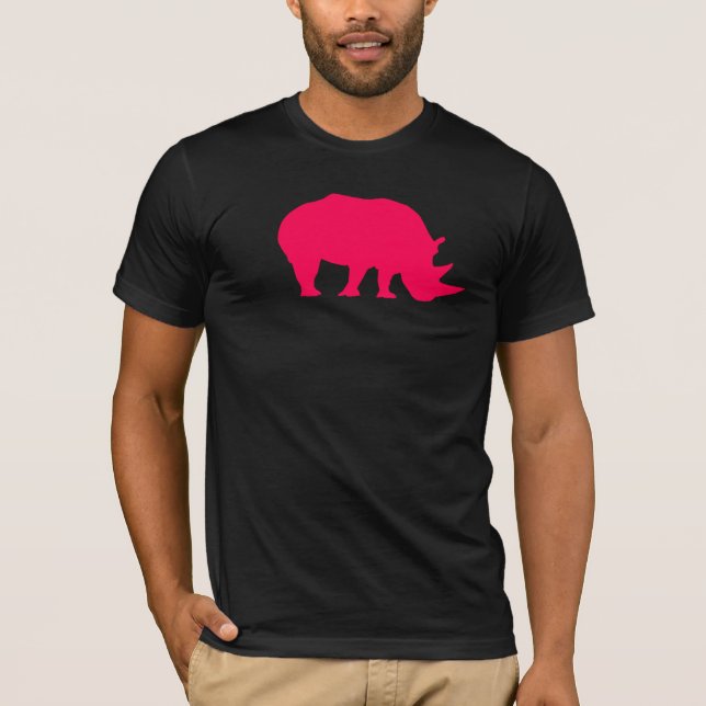 Camiseta Rinoceronte rosado (Anverso)