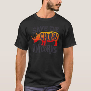 Camiseta Rinoceronte Salva A Los Unicornios Gorditos Rinoce