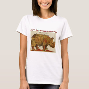 Camiseta Rinoceronte tieso, inflexible, invencible