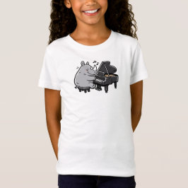 Camiseta Rinoceronte tocando piano