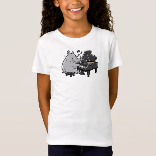 Camiseta Rinoceronte tocando piano