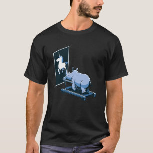Camiseta Rinoceronte Tratando de Ser un Unicornio Divertida