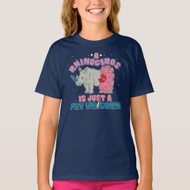 Camiseta Rinoceronte unicornio (Anverso)