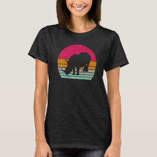 Camiseta Rinoceronte vintage Rhino Retro Silhouette Zoológi