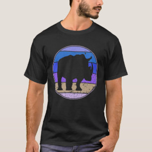 Camiseta Rinoceronte vintage Rinoceronte Zoo Safari