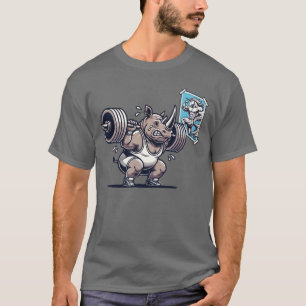Camiseta Rinoceronte vs Unicornio - Gracioso gimnasio