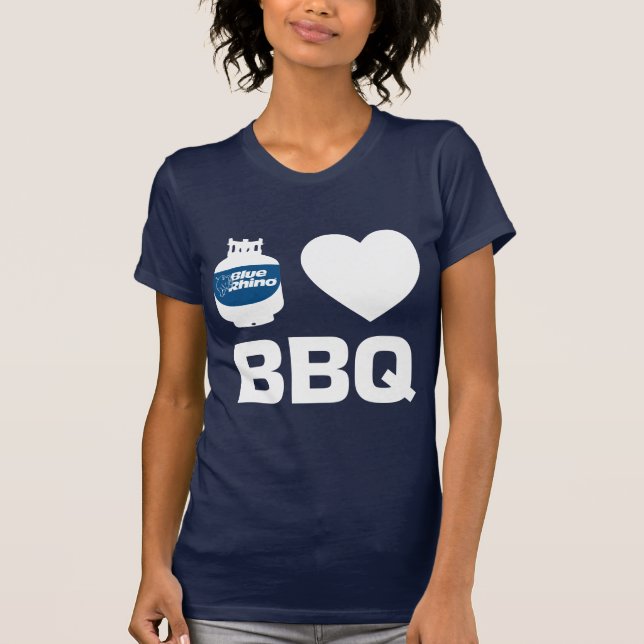 Camiseta Rinocerontes azules "I Heart BBQ" (Anverso)
